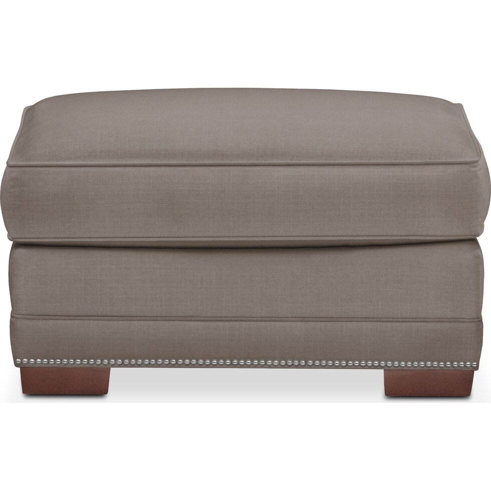 arden gray ottoman   