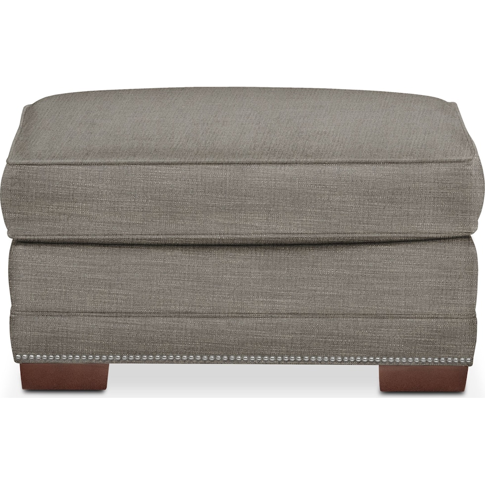 arden gray ottoman   