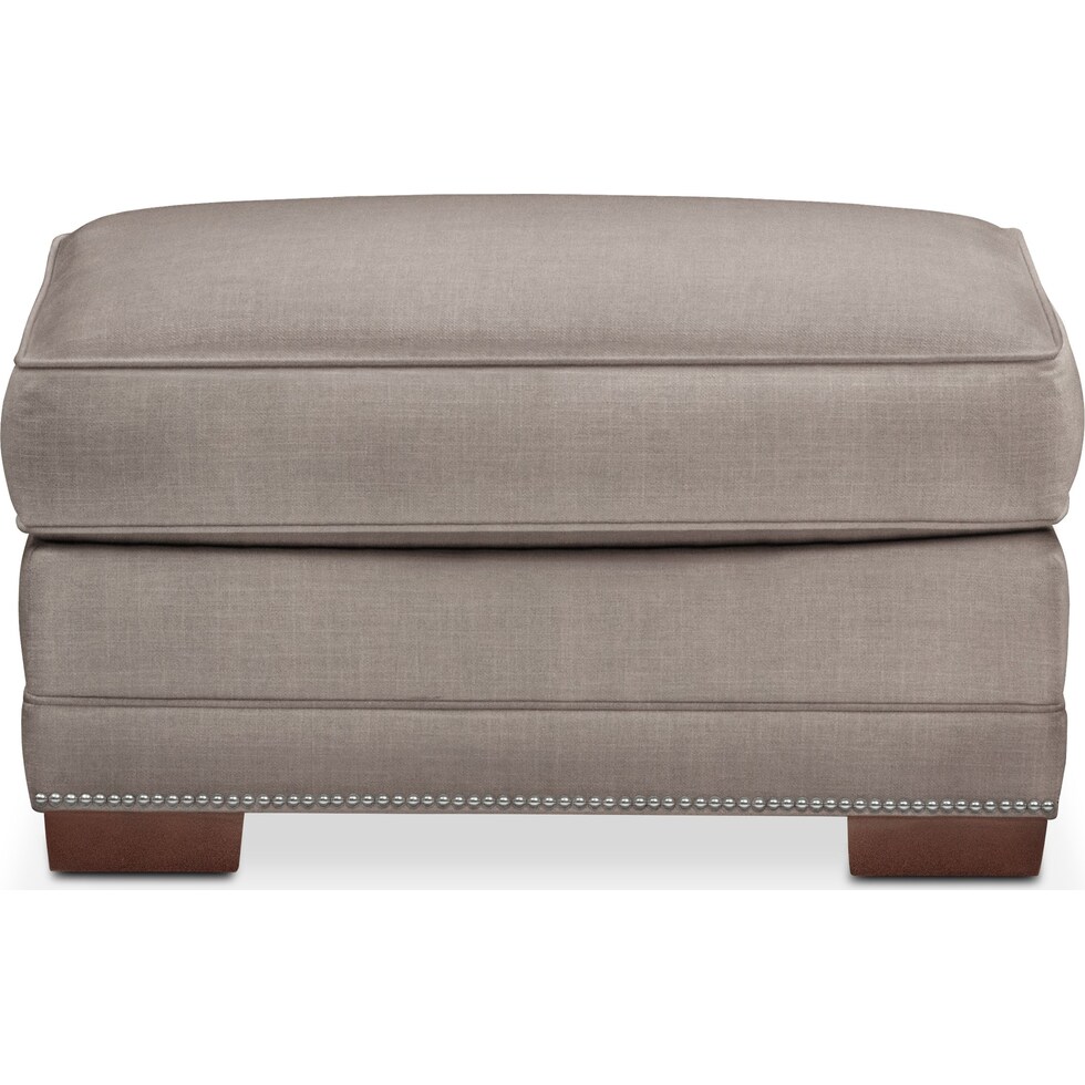 arden gray ottoman   
