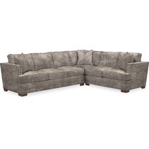 arden hearth cement  pc sectional with left facing sofa   