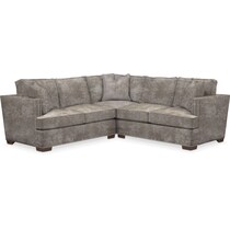 arden hearth cement  pc sectional with right facing loveseat   
