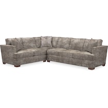 arden hearth cement  pc sectional with right facing sofa   