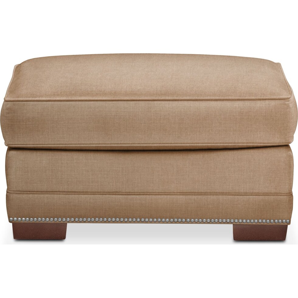arden light brown ottoman   