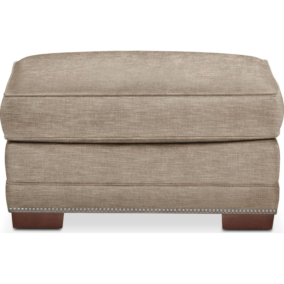 arden light brown ottoman   