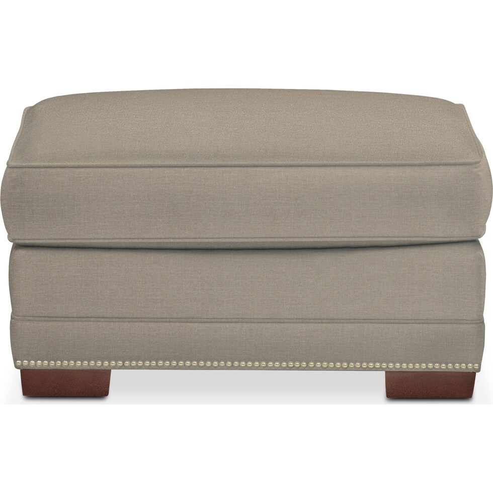 arden light brown ottoman   