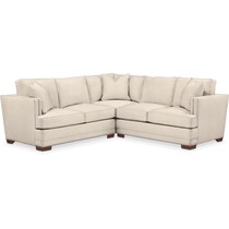 arden white  pc sectional with left facing loveseat   