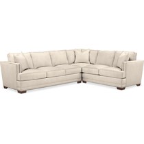 arden white  pc sectional with left facing sofa   