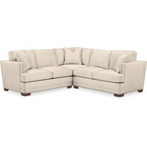 arden white  pc sectional with right facing loveseat   