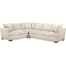 arden white  pc sectional with right facing sofa   