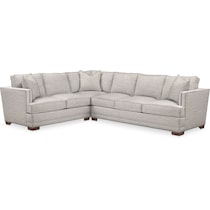arden white  pc sectional with right facing sofa   