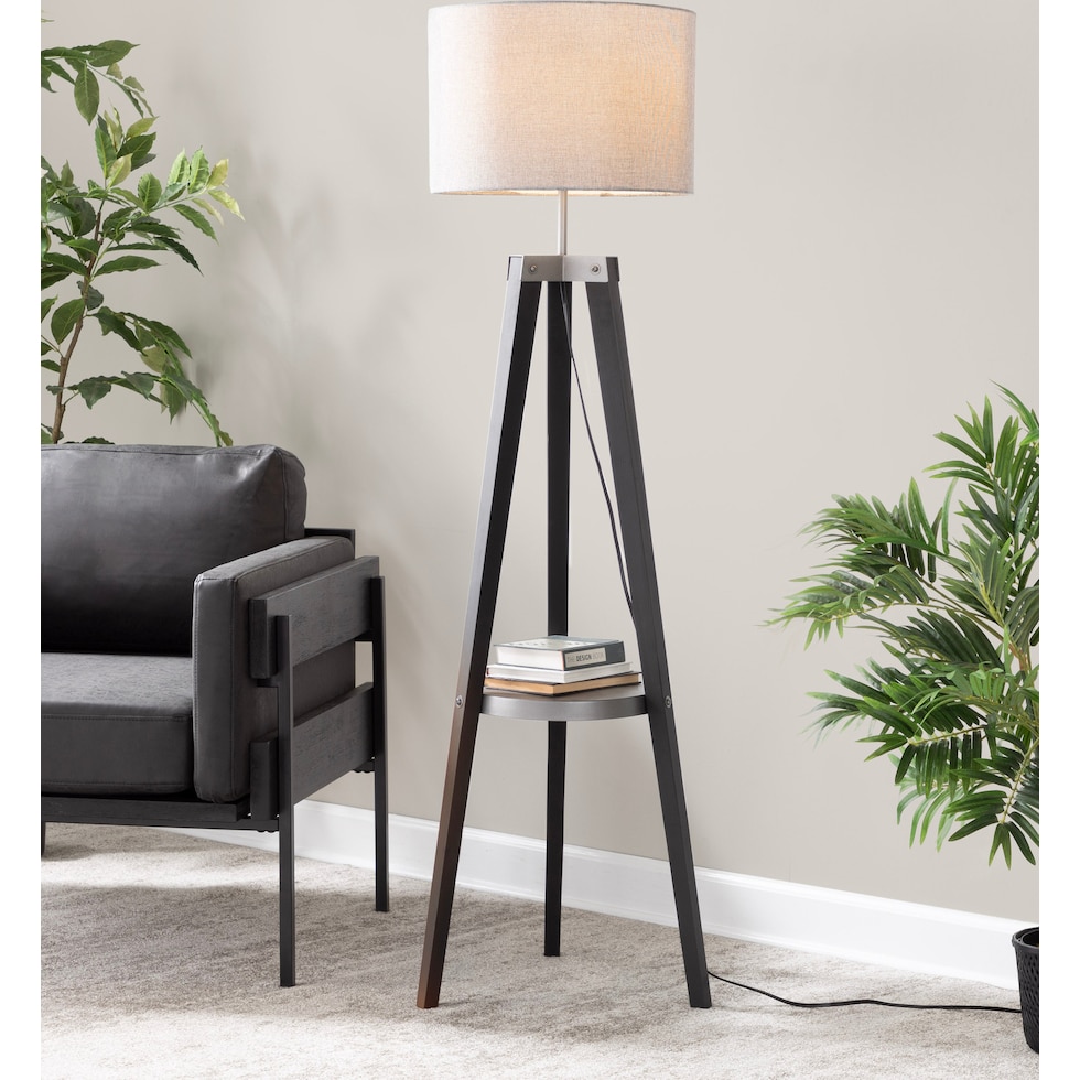 aretha gray floor lamp   