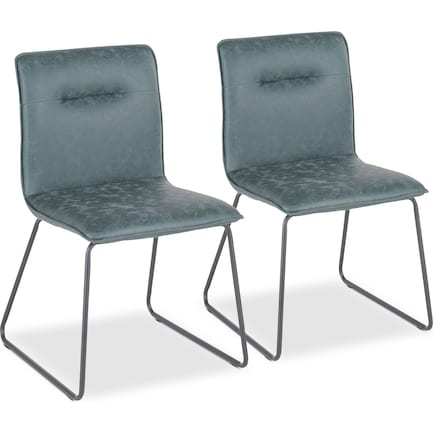 Ari Set of 2 Dining Chairs - Green