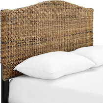 aria light brown king headboard   