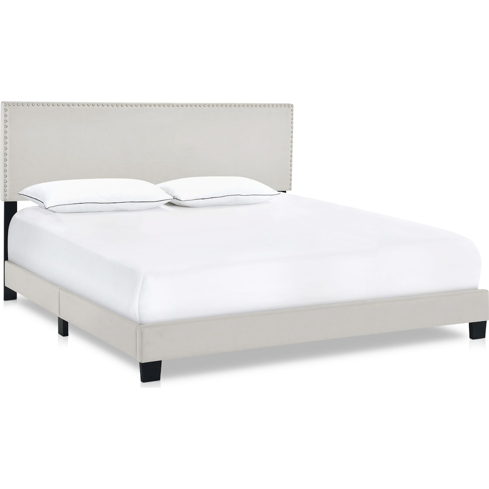 ariana gray queen upholstered bed   