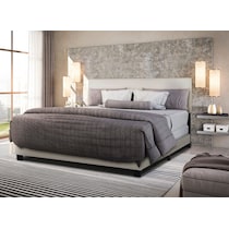 ariana gray queen upholstered bed   