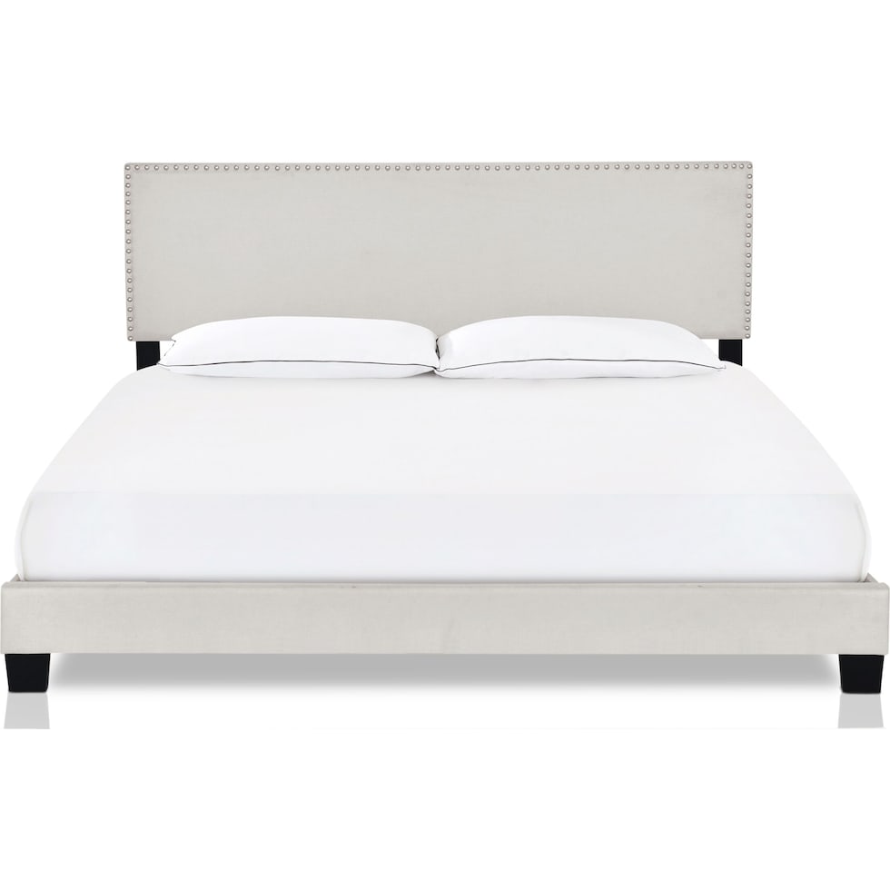 ariana gray queen upholstered bed   