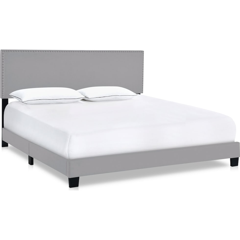 ariana gray queen upholstered bed   