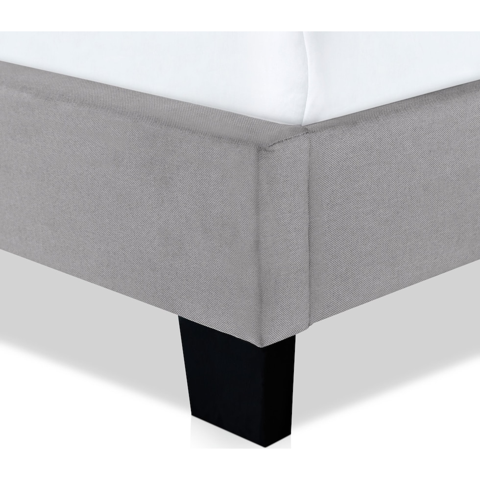 ariana gray queen upholstered bed   