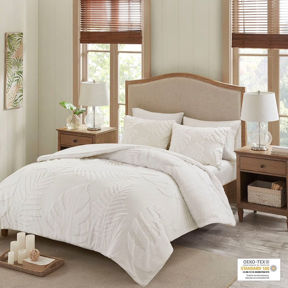 ariana white king california king bedding set   