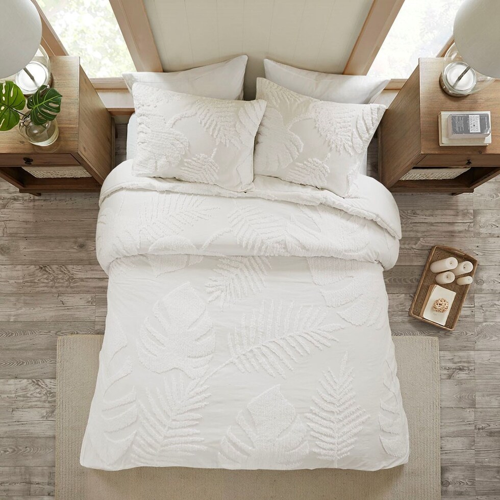 ariana white king california king bedding set   