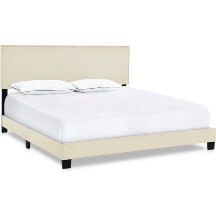 Ariana Upholstered Queen Bed - Cream