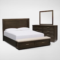 arielle bedroom dark brown  pc king bedroom   