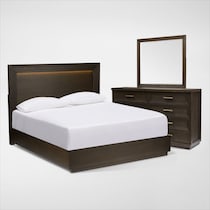 arielle bedroom dark brown  pc queen bedroom   