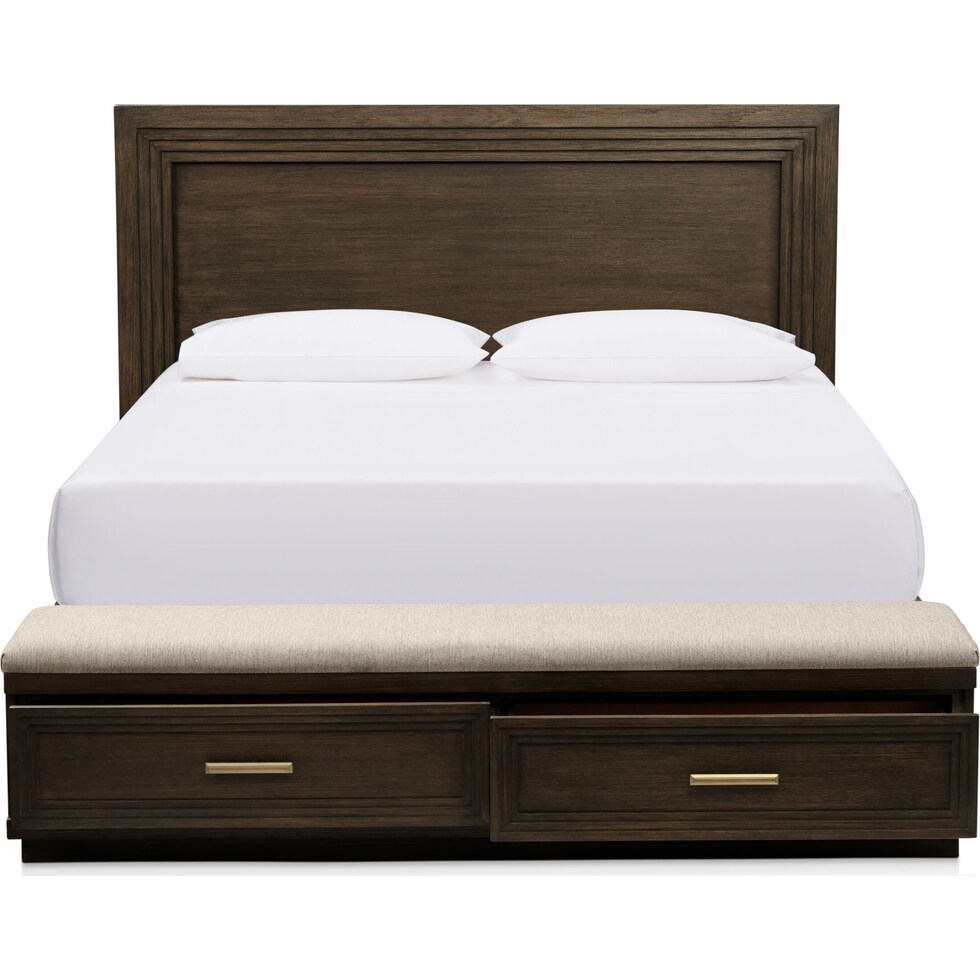 arielle bedroom dark brown  pc queen bedroom   