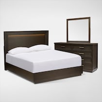 arielle bedroom dark brown  pc queen bedroom   
