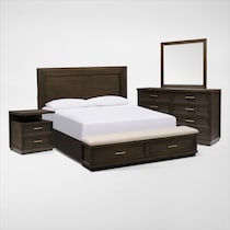 arielle bedroom dark brown  pc king bedroom   