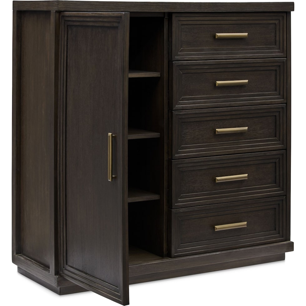 arielle bedroom dark brown door chest   