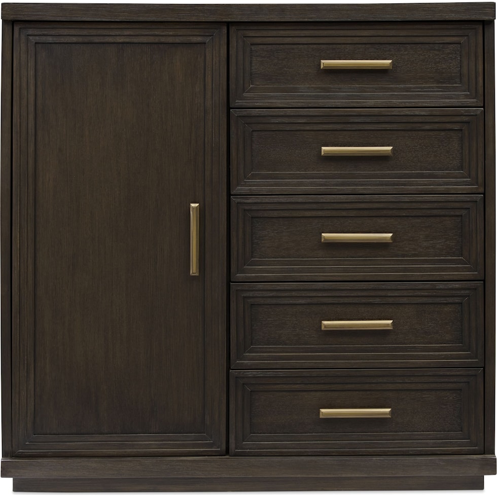 arielle bedroom dark brown door chest   