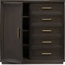 arielle bedroom dark brown door chest   