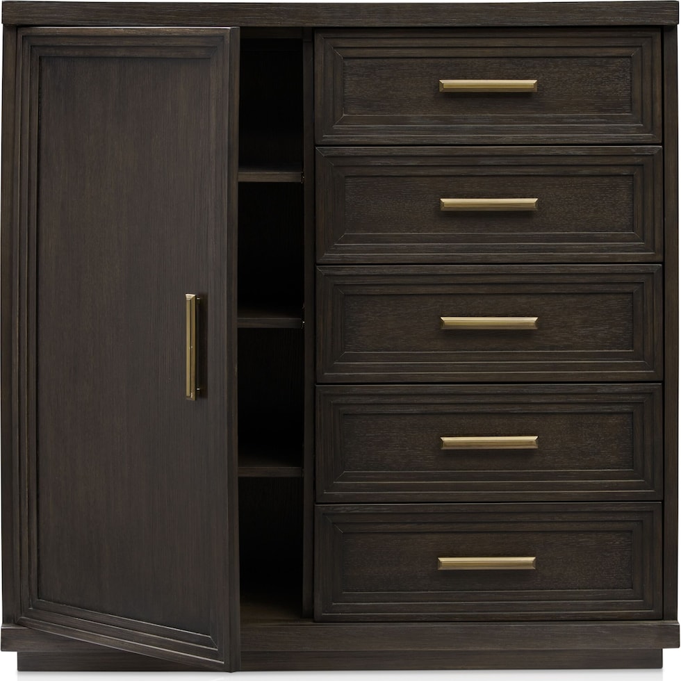 arielle bedroom dark brown door chest   