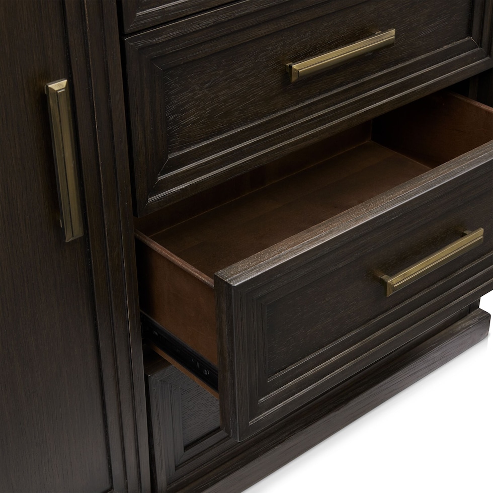 arielle bedroom dark brown door chest   