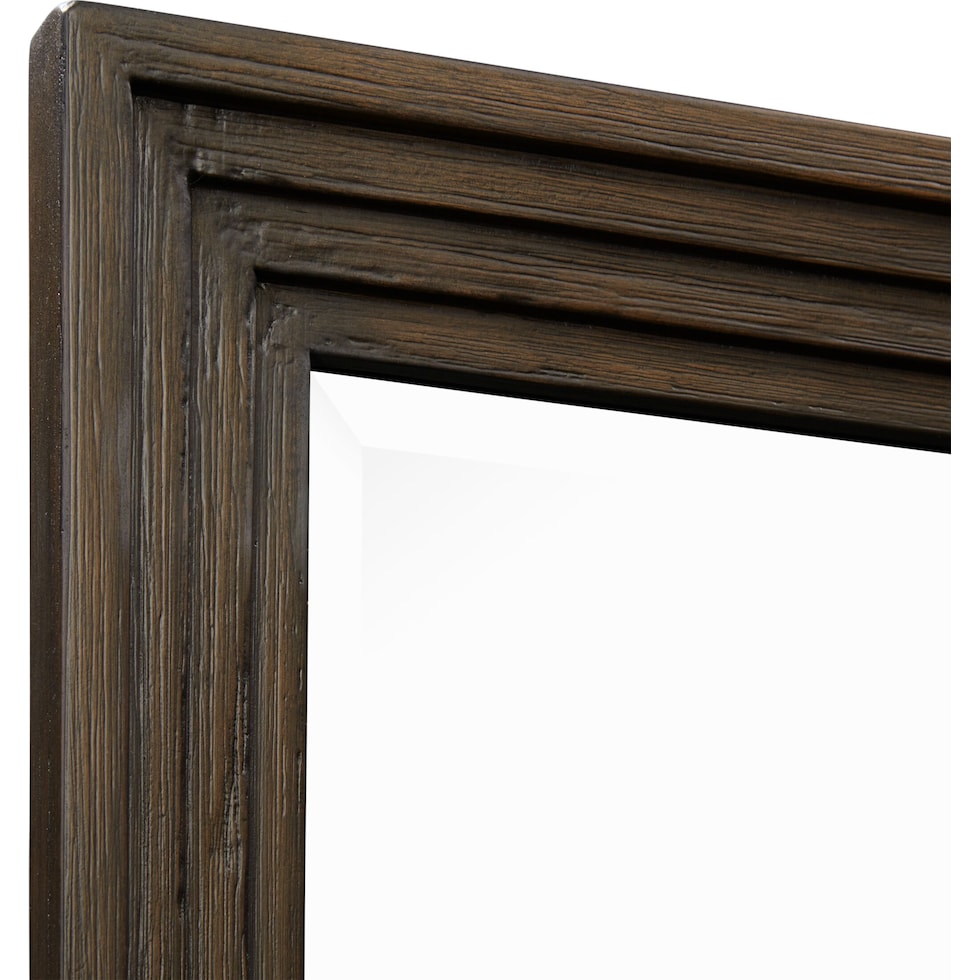 arielle bedroom dark brown dresser and mirror   