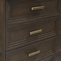 arielle bedroom dark brown dresser and mirror   