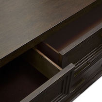 arielle bedroom dark brown dresser and mirror   