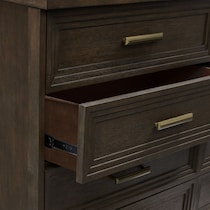 arielle bedroom dark brown dresser and mirror   