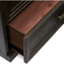 arielle bedroom dark brown dresser and mirror   