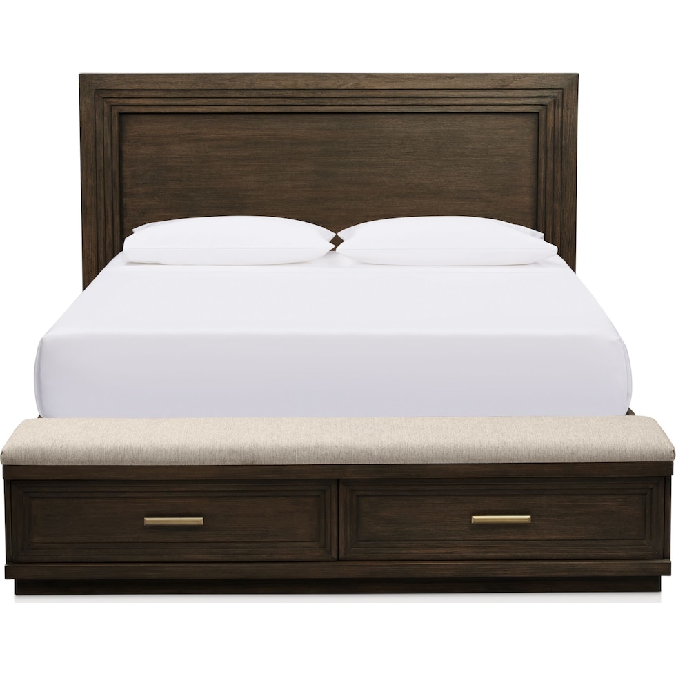 arielle bedroom dark brown king bed   