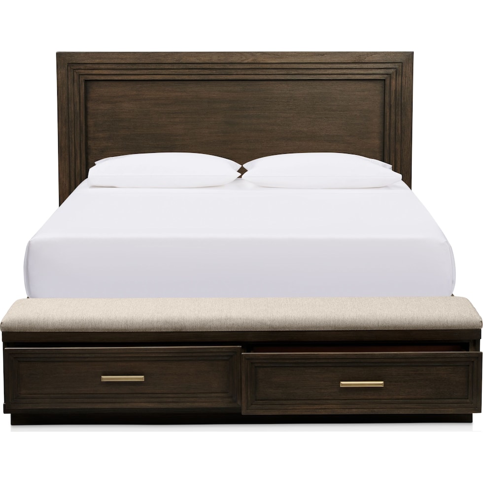 arielle bedroom dark brown king bed   