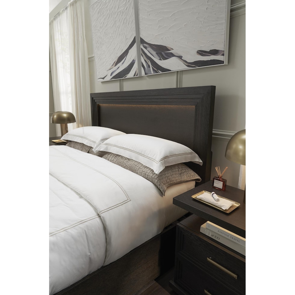 arielle bedroom dark brown king bed   