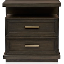 arielle bedroom dark brown nightstand   