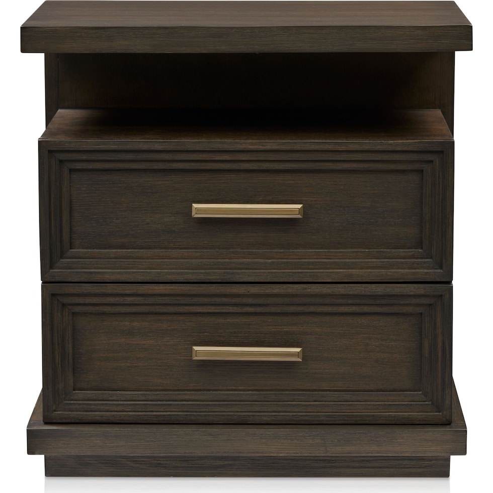 arielle bedroom dark brown nightstand   