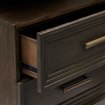 arielle bedroom dark brown nightstand   