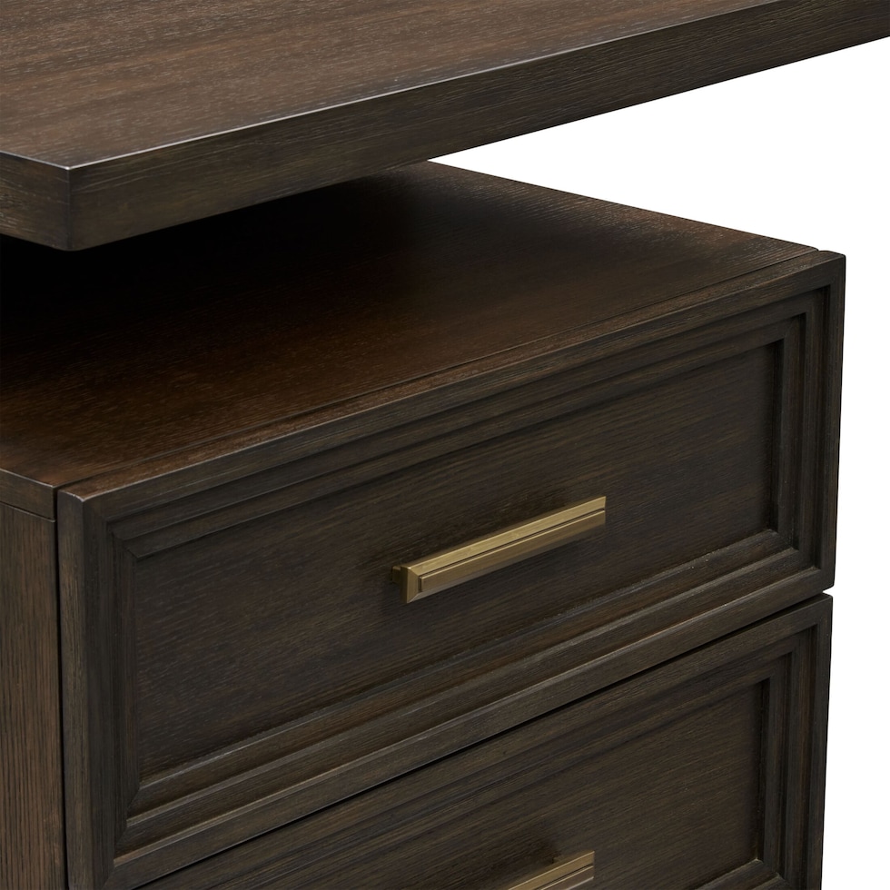 arielle bedroom dark brown nightstand   