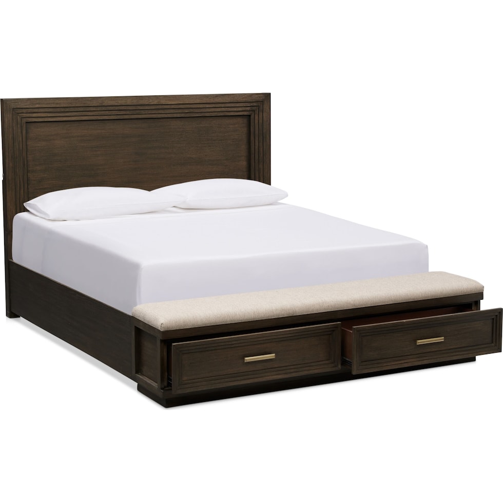 arielle bedroom dark brown queen bed   
