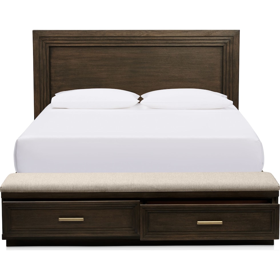 arielle bedroom dark brown queen bed   