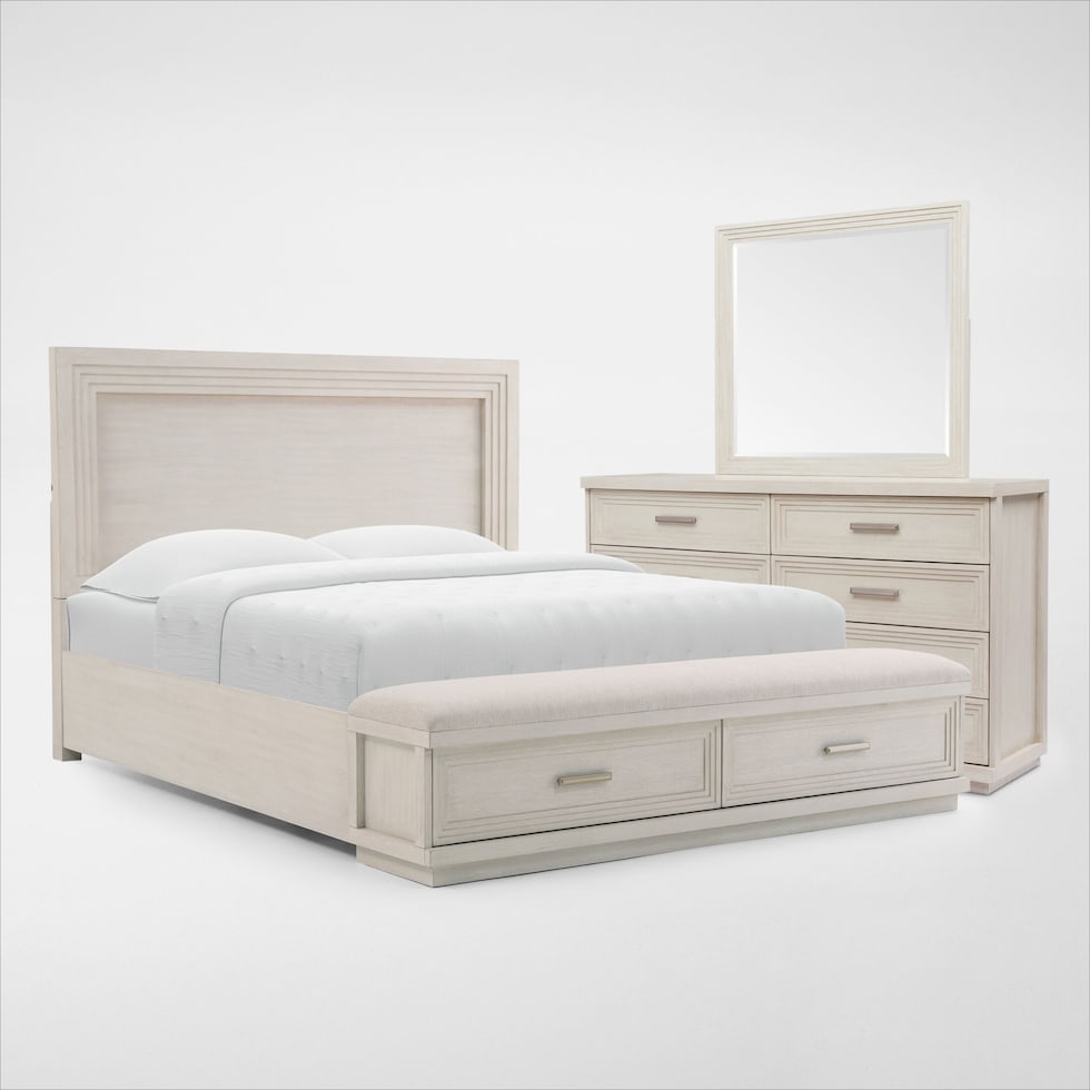 arielle bedroom white  pc king bedroom   